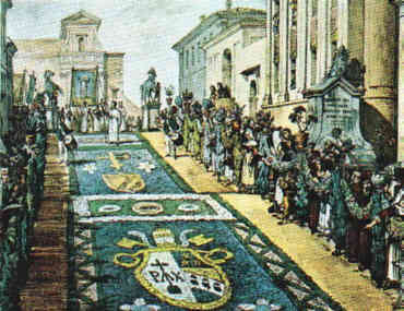 Stampa antica dell'infiorata
